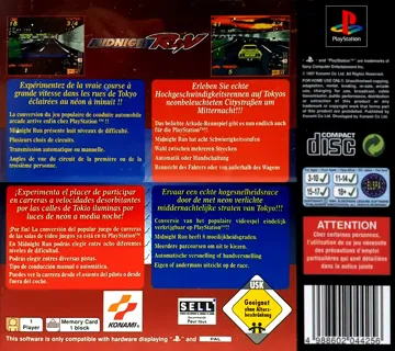 Midnight Run - Road Fighter 2 (JP) box cover back